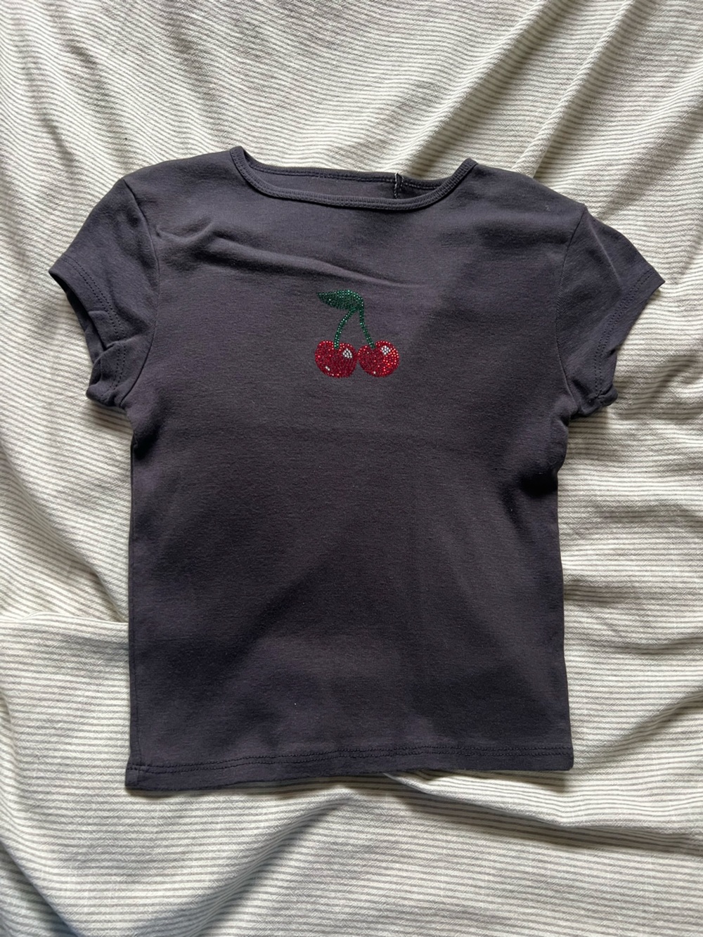 Baby-Tee with Bedazzled Cherries